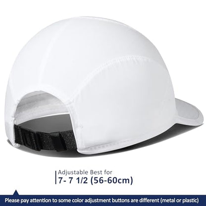 GADIEMKENSD Stretch Running Hat with Soft Brim, Quick Dry, Unstructured, Unisex-Adult - color: White