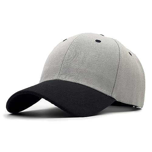 Utmost Structured Baseball Cap with Adjustable Closure - Performance Hat for Outdoor Activities - color: 1pc Grey/Black