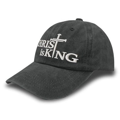 Man of God Husband Dad Embroidered Hat Camping Caps for Women - color: Christ is King 7