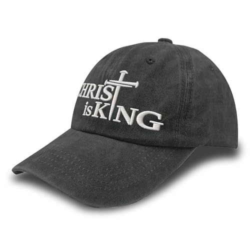 Man of God Husband Dad Embroidered Hat Camping Caps for Women - color: Christ is King 7