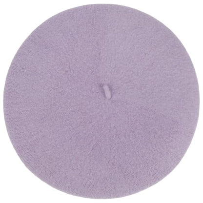 Seeberger Virgin Wool Beret for Women Women - Made in The EU - color: Lilac