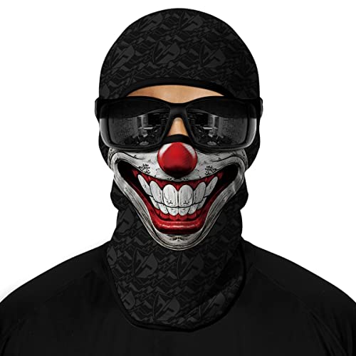 3D Balaclava Ski Mask Motorcycle Full Face Mask Outdoor Tactical Hood Headwear Mask Ghosts Skull Mask Men Women for Halloween - color: Clown