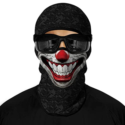 3D Balaclava Ski Mask Motorcycle Full Face Mask Outdoor Tactical Hood Headwear Mask Ghosts Skull Mask Men Women for Halloween - color: Clown