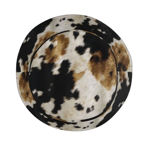 Bucket Hat for Men Women Packable Sun Hats Fisherman Outdoor Summer Travel Hiking Beach Caps - color: Cowhide