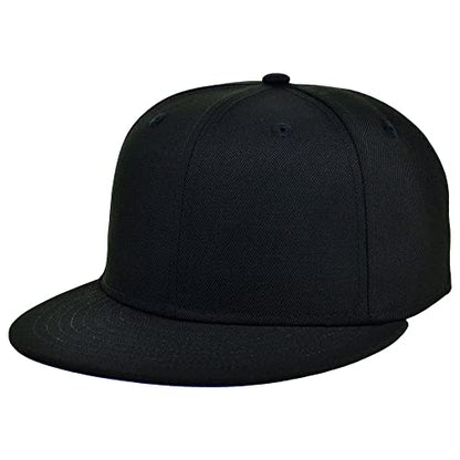 Lids Blank Full Court w/Colored Under Visor Fitted Cap Black/Royal Blue