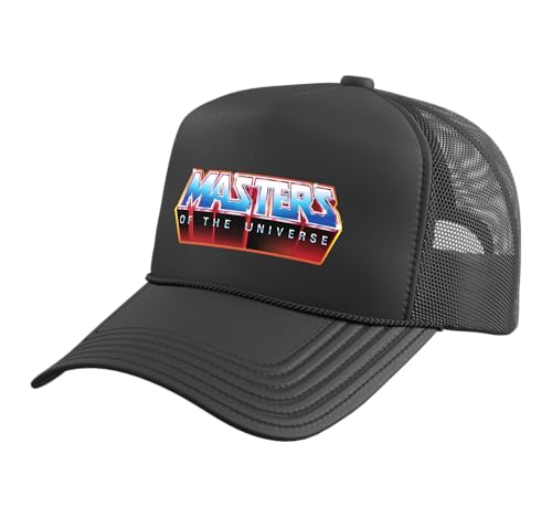 Masters of The Universe Logo Trucker Hat with Adjustable Mesh Back - color: Black