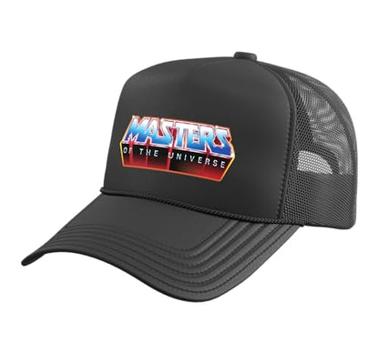 Masters of The Universe Logo Trucker Hat with Adjustable Mesh Back - color: Black