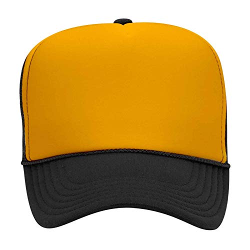 OTTO 5 Panel High Crown Mesh Back Trucker Hat Polyester Foam Front