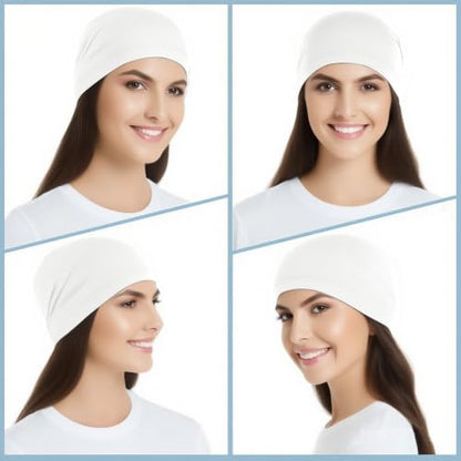 WTACTFUL Cooling Breathable Skull Cap Men Women, Sweat Wicking 1-2-4 Pack - color: 1 Piece - White