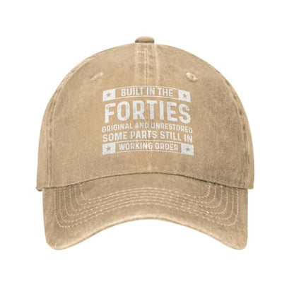 Built in Forties Original and Unrestored Some Parts Hat Women Dad Hat Trendy Hat - color: Natural