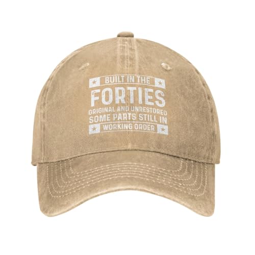 Built in Forties Original and Unrestored Some Parts Hat Women Dad Hat Trendy Hat - color: Natural