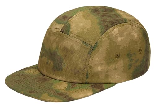 COOLSOME Camo Hat 5 Panels Hats Camper Hunting Cap - color: L (7 1/2- 7 3/4)| Camo Green |Flat-brim