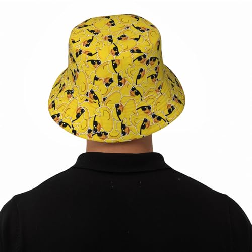 Bucket Hat for Men Women Packable Sun Hats Fisherman Outdoor Summer Travel Hiking Beach Caps - color: Duck