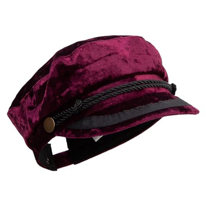 Jeanne Simmons Women's Crushed Velvet Sailor Hat - color: Burgundy
