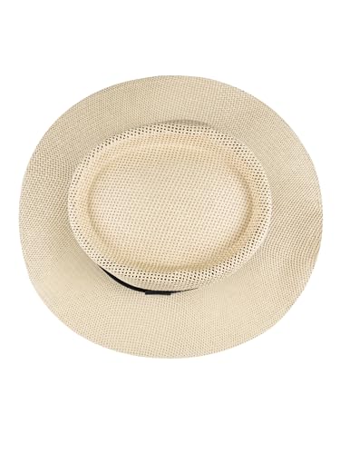 Dockers Men's Straw Fedora and Panama Hat - color: Tan/Navy, size: Large-X-Large