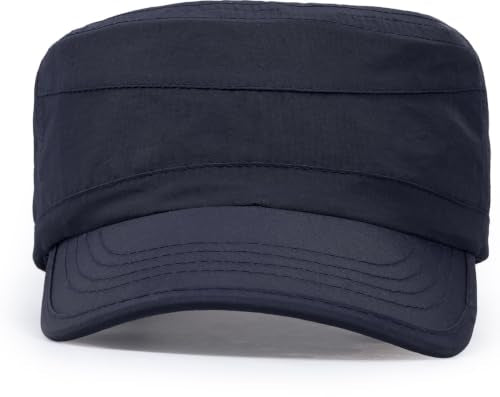 Cadet Army Cap Unisex Military Hat Adjustable Flat Top Cap Baseball Cap - color: Navy Blue