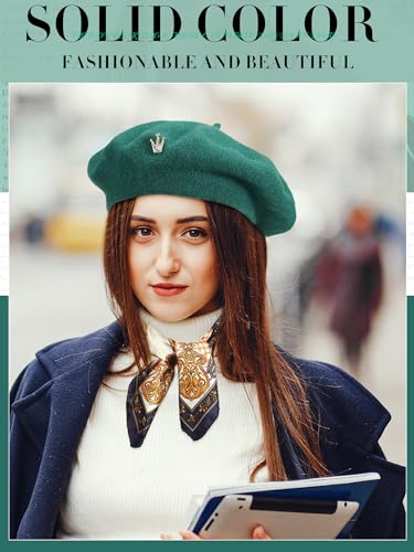 3 Pcs Beret Hats for Women - color: Green