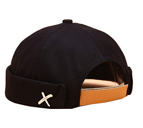 Men Women Cotton Docker Cap - color: X-black