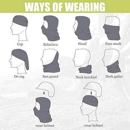 Balaclava Face Mask Adjustable Windproof UV Protection Hood - color: Brown
