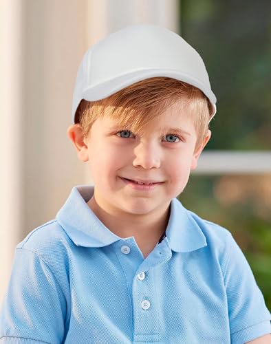 Kids-Girls-Trucker-Hat Adjustable-Baseball-Cap Toddler Mesh Sun Hats 2-6Y - color: White