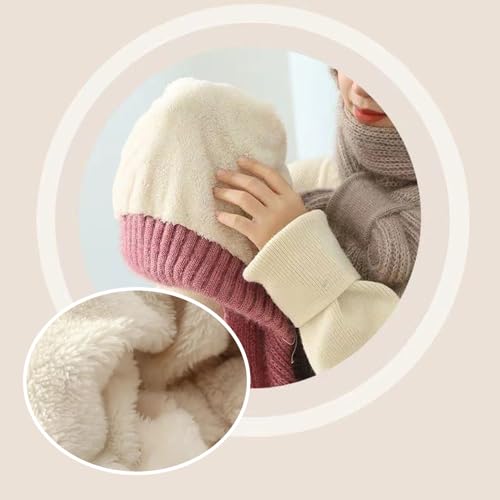 Sumolux Integrated Ear Protection Windproof Cap Scarf Elastic Knitting - color: Khaki