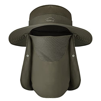 Sun Hats for Men Women UPF 50+ Waterproof Bucket Hat - color: Army Green