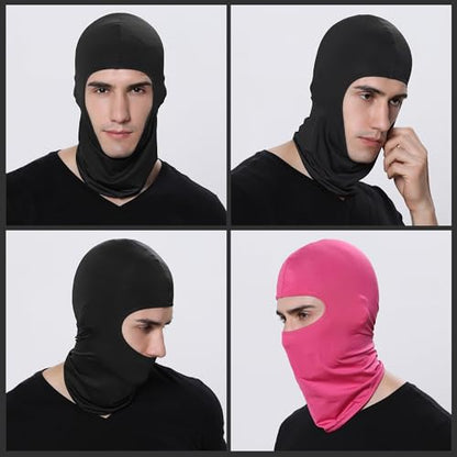 Pukavt 1-6 Pack Balaclava Face Mask, Ski Mask for Men Women - color: Pink-2pk