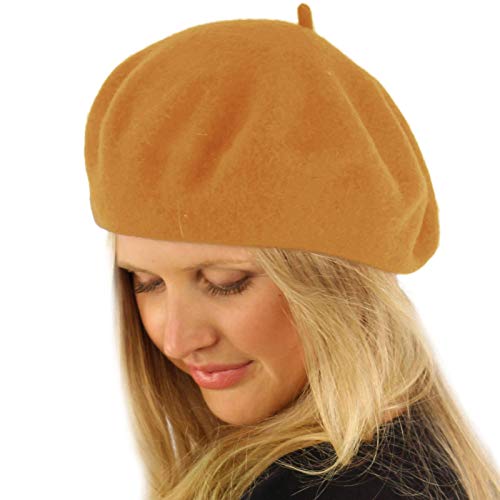 Classic Winter 100% Wool Warm French Art Basque Beret Tam Beanie Hat Cap - color: Timber