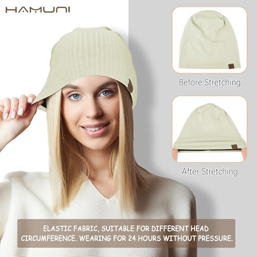 HAMUNI Slouchy Beanie for Men Women Soft Lightweight Chemo Headwear - color: Light Green