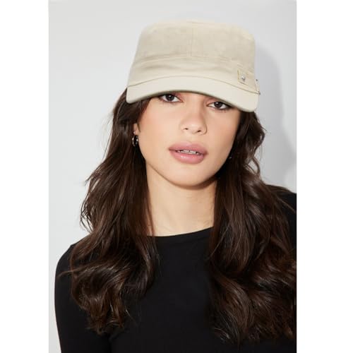 Army Cadet Cap for Men Women Military Flat Top Cap Baseball Caps - color: White