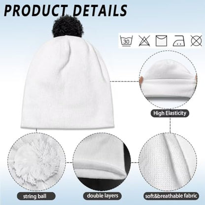 Girls Boys Winter Warm Knit Beanie Pompom Elasticity Slouchy Hat Skull Caps for Childrens - color: Kawaii Axolotl