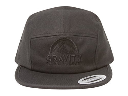 Gravity Outdoor Co. 5 Panel Hat - color: Blackout
