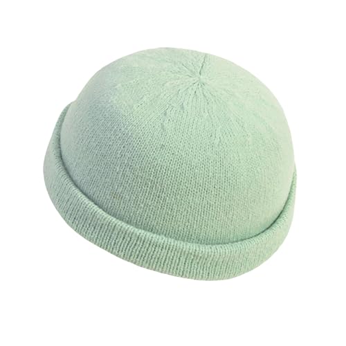 Croogo Beanie Docker Cap Rolled Cuff Brimless Hat Worker Sailor Skullcap - color: Ct49-new Green