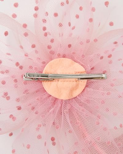 Century Star 2026 Kentucky Hat Derby Fascinator for Women Tea Party Flower Mesh Ribbons Feathers Headband Hair Clips - color: Light Pink