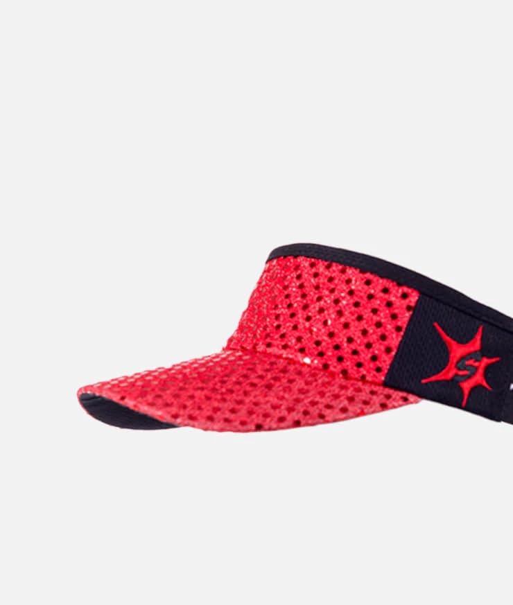 Sparkle Headsweats Running Visor - color: Red