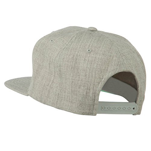 e4Hats.com Gold Lion Embroidered Wool Snapback Cap - color: Heather