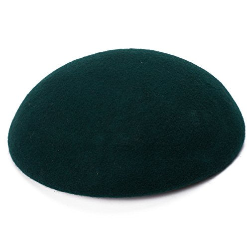 Cute Wool Felt Pillbox Hat Millinery Round Fascinator Base Craft Supply A048 - color: Green