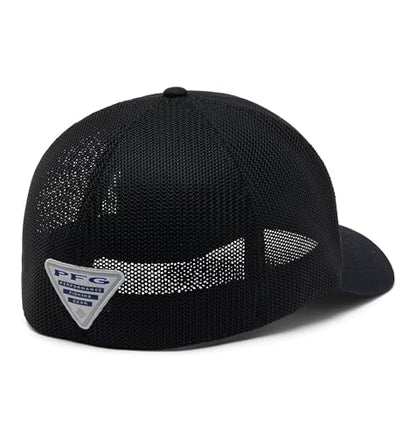 Columbia Unisex PFG Patch Mesh Ball Cap - color: Black/Spin Flyer, size: Small-Medium