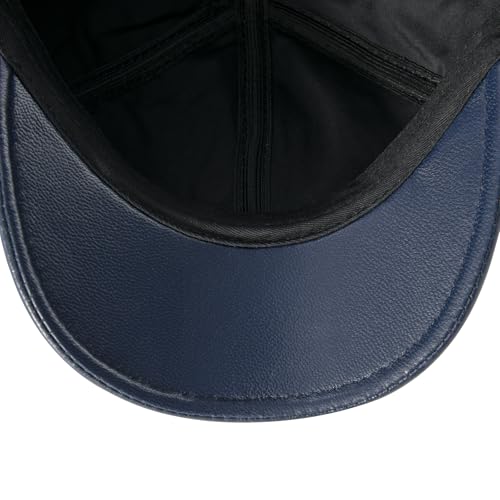 VOBOOM Leather Ivy Newsboy Caps 6 Panel Cabbie Beret Hat - color: Navy, size: 7 1/4