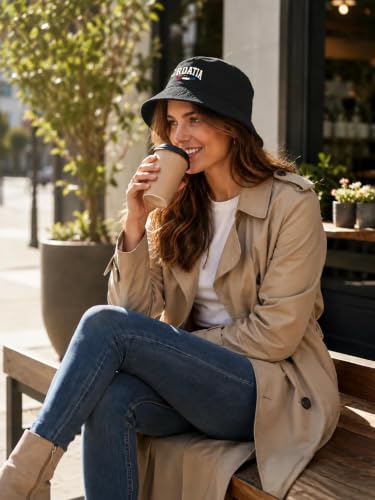 National Elements Print Bucket Hat Packable Breathable Sun Cap for Men and Women - color: Black01