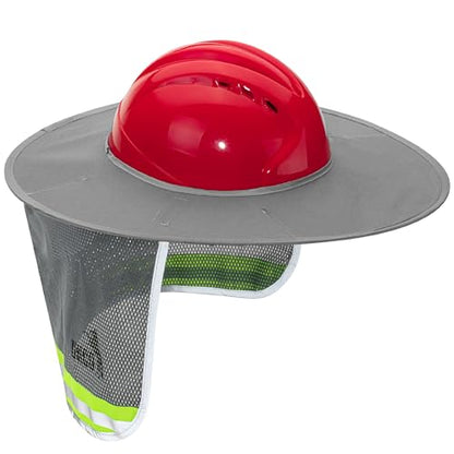 UNCO- Hard Hat Sun Shield, 2 Pack, Grey, Full & Standard Brim Mesh Sunshade High Visibility Reflective, Hard Hat Accessories - color: Grey, size: 2 Pack