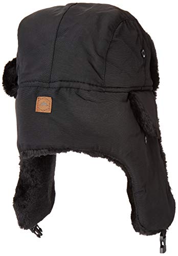 Tough Headwear Russian Trapper Hat – Water-Resistant Ushanka for Men & Women with Chin Strap & Ear Flaps - color: Classic Black
