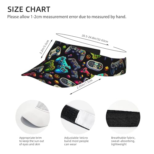 Unisex Adjustable Sports Sun Visor - color: Game