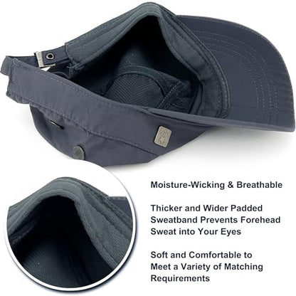 Loneshark Water Resistant Military Hat Quick Dry Cadet Cap Army Flat Top - color: Square-logo-grey
