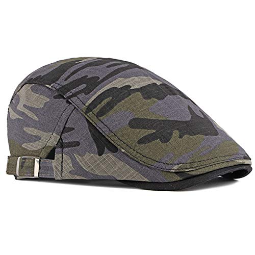 2 Pack Men's Cotton Flat Cap Ivy Gatsby Newsboy Hat - color: U