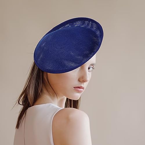 Linen Fascinator Hat Base - Pillbox Hat - White Blended - For Women - Unisex - Formal/Festive - Summer, Spring - color: White