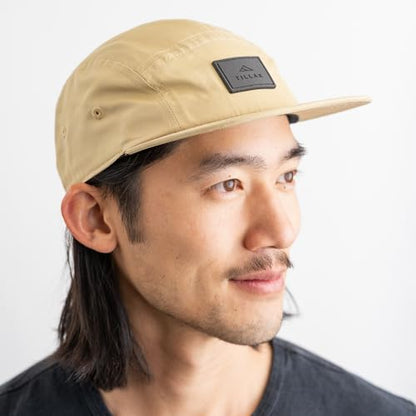 Tillak Wallowa Kodra Hat, Lightweight Oxford Nylon 5 Panel Cap with Snap Closure - color: Sandstone