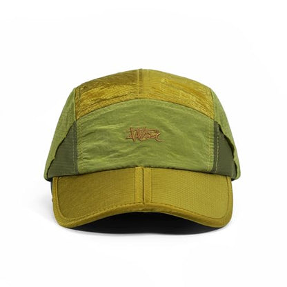 Clakllie Quick Dry 5 Panel Cap for Men Summer Folding Outdoor Hat Breathable Baseball Cap Unstructured Running Hiking Hats - color: Yellow