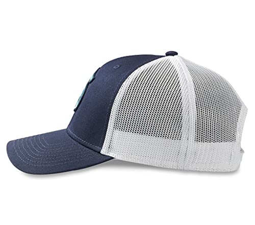 AMERICAN NEEDLE Valin Officially Licensed NHL Hockey Team Adjustable Snapback Baseball Trucker Hat, Valin Collection - color: Seattle Kraken (White/Navy)