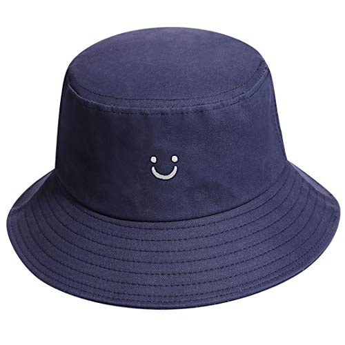 MaxNova Bucket Hats Summer Travel Beach Sun Hat Outdoor Cap Unisex 2pack - color: White/Navy